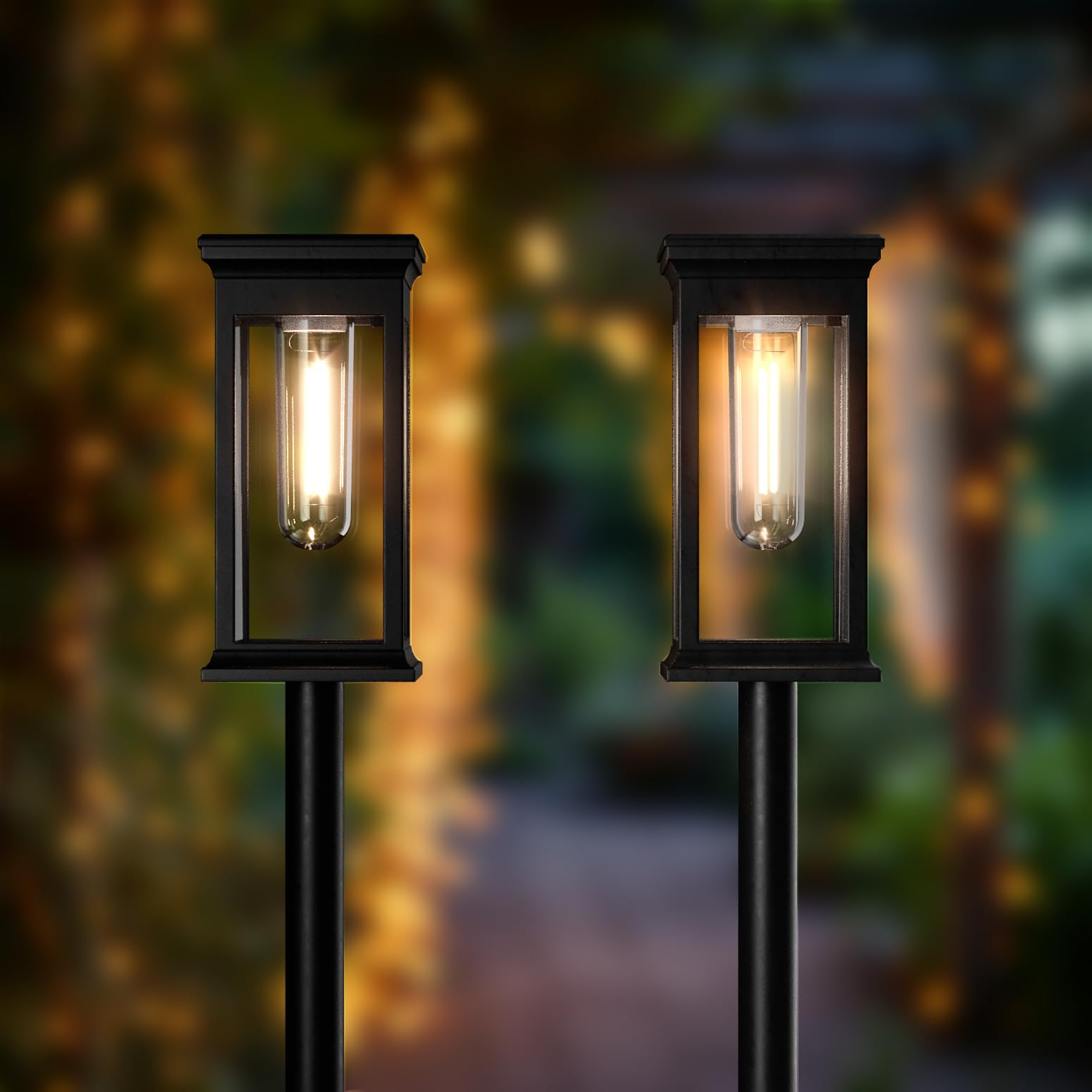 SolarCentre® Lakeside Outdoor Solar Powered Mini Post Lights (Set of 2)