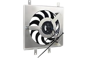 AW ALLOYWORKS ALLOYWORKS Aluminum Radiator Fan Shroud + Relay For 1991-2002 1992 Honda Civic DEL SOL INTEGRA