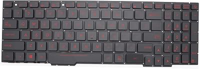 Abakoo Red US Keyboard Backlit for ASUS FX553VD FX53VD GL553 GL753 Mechanical