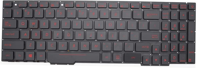 Abakoo Red US Keyboard Backlit for ASUS FX553VD FX53VD GL553 GL753 Mechanical
