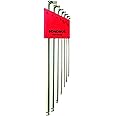 Bondhus 16792 Stubby Ball End Tip Hex Key L-Wrench Set with BriteGuard Finish (7 Piece), Long Arm