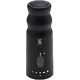 BLACK RAIN Rechargeable Electric Pepper Mill Grinder (Matte Black) | Heavy Duty Professional Grade Electric Peppercorn Grinder With LED Light, Features Adjustable Coarseness Levels