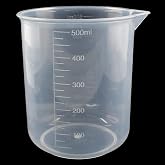 Waziaqoc 500ml/17.1oz Plastic Graduated Beaker, Transparent | 1 Pack, PP Material, Measuring Cup, For Kitchen Lab