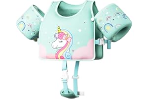 TOBSABPX Toddler Swim Vest, Toddler Floaties Fit 20-66LBS, Swim Vest for Toddlers Learning to Swim, Puddle Kids Jumper with Adjustable Strap, Swim Jacket Arm Floaties for Baby Boys Girls 1-7 Years Old