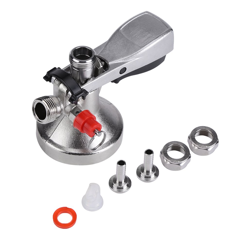 G-Type Keg Stainless Steel Coupler Draft Beer Dispenser Home Wine Brew Tool with Air Valve