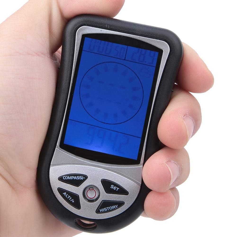 Vbest life 8 In 1 Handheld Altitude Gauge Meter Thermometer Electronic Navigation GPS Compass Weather Forecast Barometer With LED Backlight