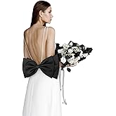 Bencailor Big Satin Bow for Wedding Dress Detachable Bow for Dress Bride Formal Wedding Outfit Accessories