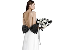 Bencailor Big Satin Bow for Wedding Dress Detachable Bow for Dress Bride Formal Wedding Outfit Accessories