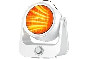 HETRAROOT 1500W PTC Ceramic Garage Heater Electric, 250Sq.ft 1S Heating, 100° Vertical & Horizontal 3D Swing & 4Modes, Patio Heaters for Outdoor Use, Tip-over&Overheat Safe Outdoor Heaters for Patio