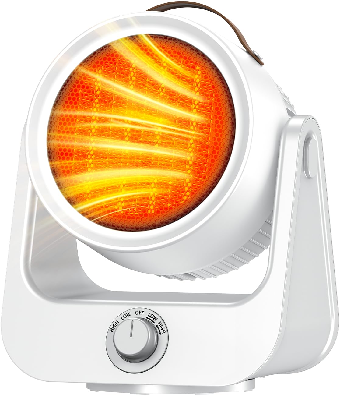 Photo 1 of 1500W PTC Ceramic Outdoor Electric Heater, 250Sq.ft 1S Heating, 4 Modes, 100° Vertical & Horizontal 3D Swing Patio Heaters for Outdoor Use, Tip-over&Overheat Table Top Heaters for Indoor Use Garage