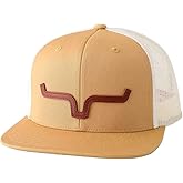 Kimes Ranch ATG Cap Leather Thick Die-Cut Horns Embroidered Patch Adjustable Snapback One-Size Hat