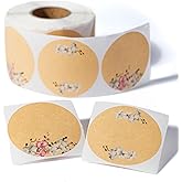 MONEST (500pc/Roll) 2" Stickers for Jars and Lids | Pantry, Mason Jar, Canning, Spice, and Bottle Labels (White Orchid 2")