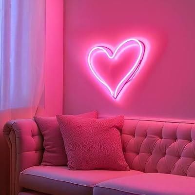 APLIQUE DE PARED LED NEÓN CORAZÓN