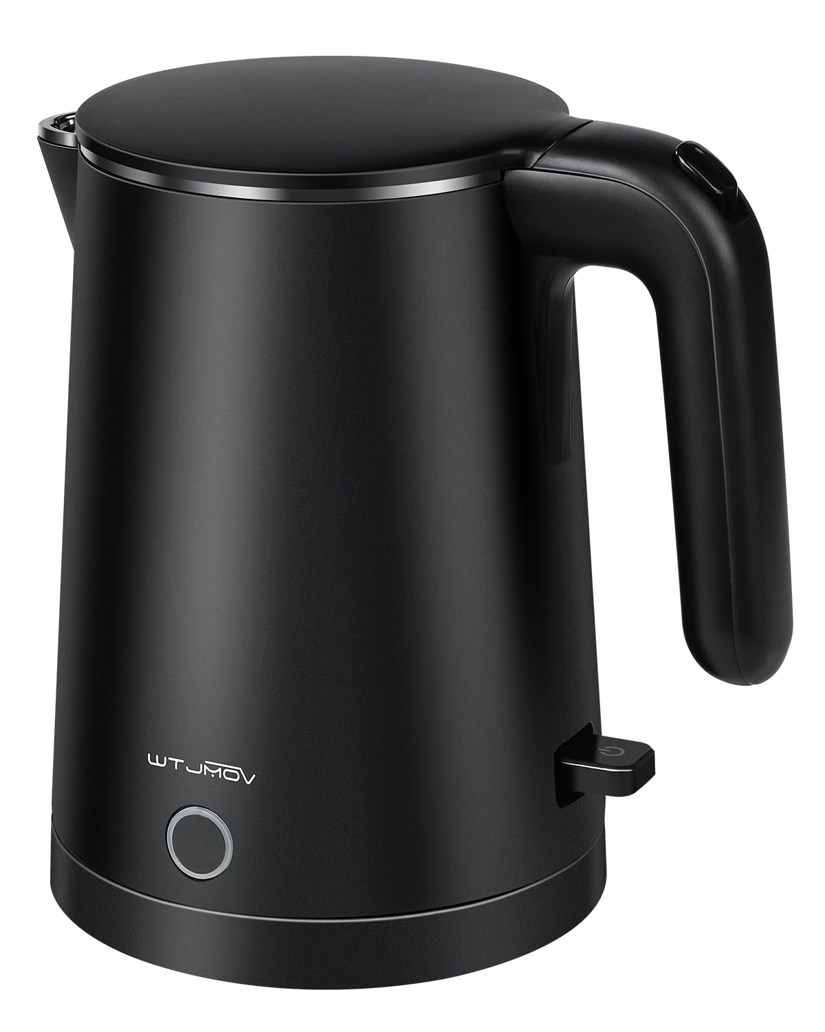 Photo 1 of WTJMOV Electric Kettle Stainless Steel, 1.0L Small Water Boiler 1200W Fast Boiling, Double Wall Tea Kettle Pot Automatic Shut Off, Durable Coffee & Tea Maker/Warmer/Heater Black