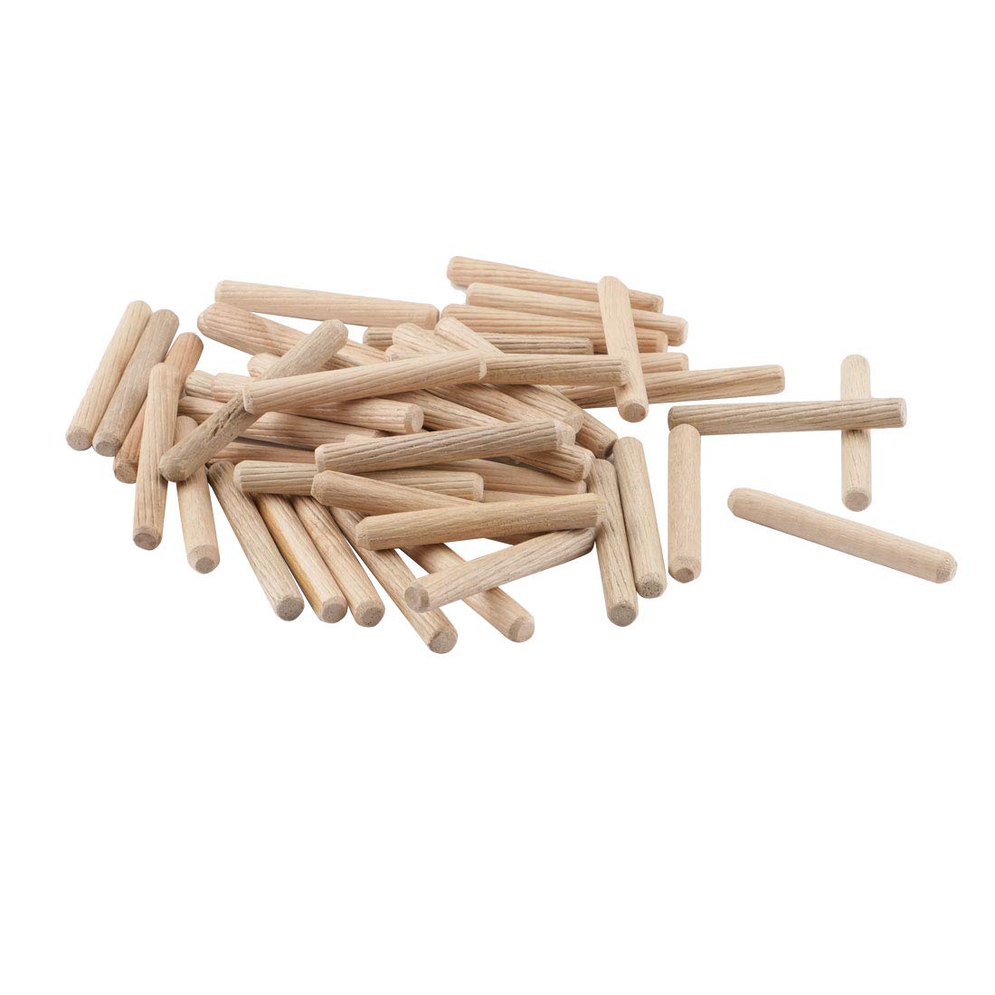 Sourcingmap 25 Pieces Furniture Cabinet Drawer Round Wooden Dowel Pins 60mm x 8mm