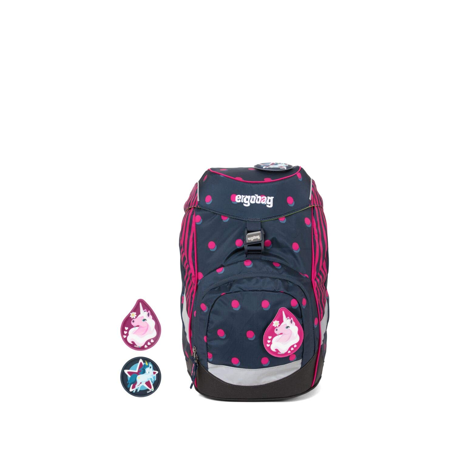 ergobag Unisex-Kinder Prime Backpack Single Rucksack Mehrfarbig (Shoobi Doobear),Multicoloured (Shoobi Doobear),35x22x25 cm (B x H x T)