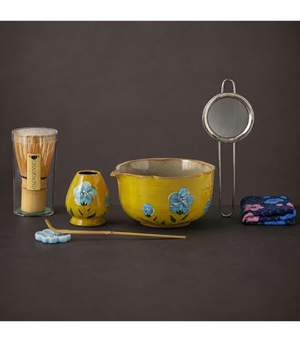 Amazon.com: JapanBargain,日本瓷抹茶碗,手工茶道茶碗,禪式綠茶攪拌碗