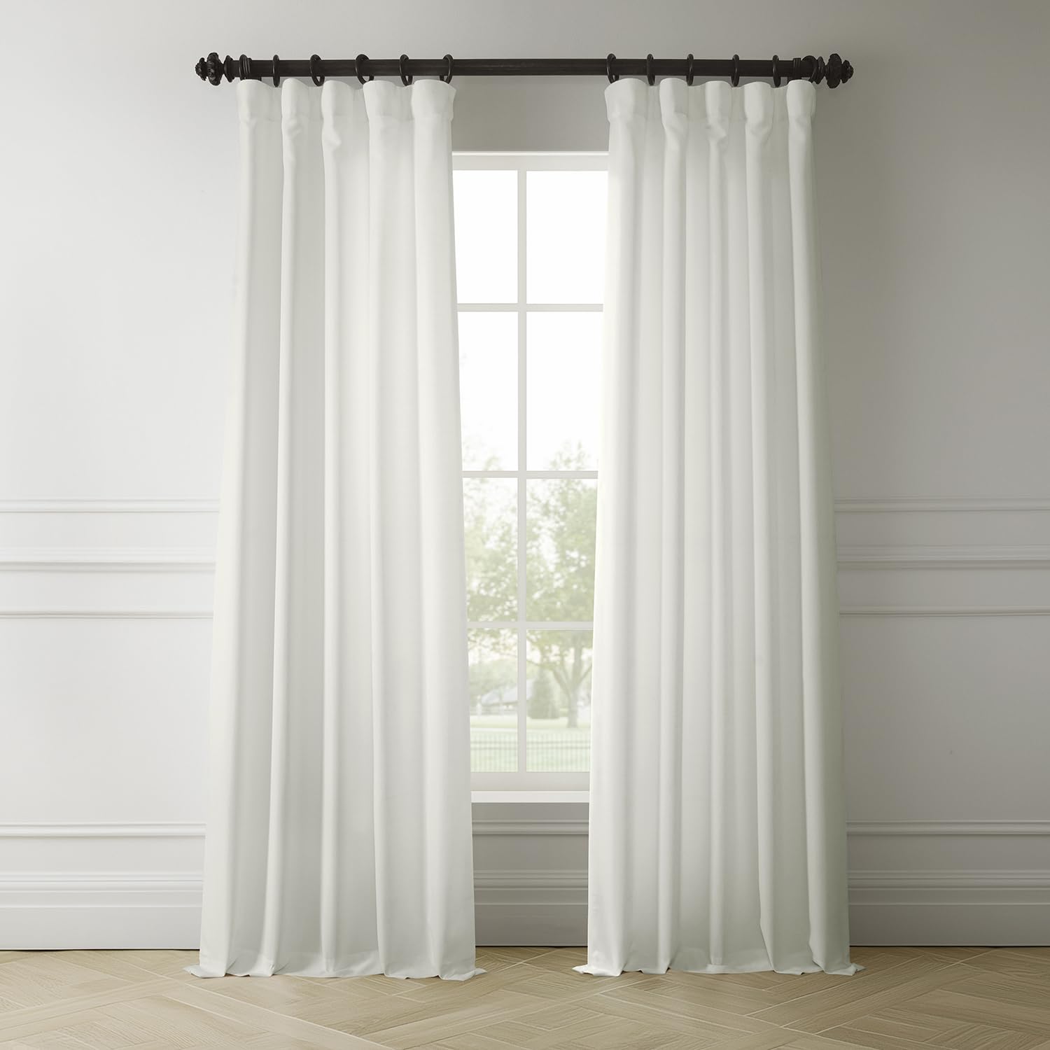 HPD Half Price Drapes Italian Faux Linen Curtains for Living Room 50 X 84 (1 Panel), FLCH-FM20201-84, Magnolia Off White