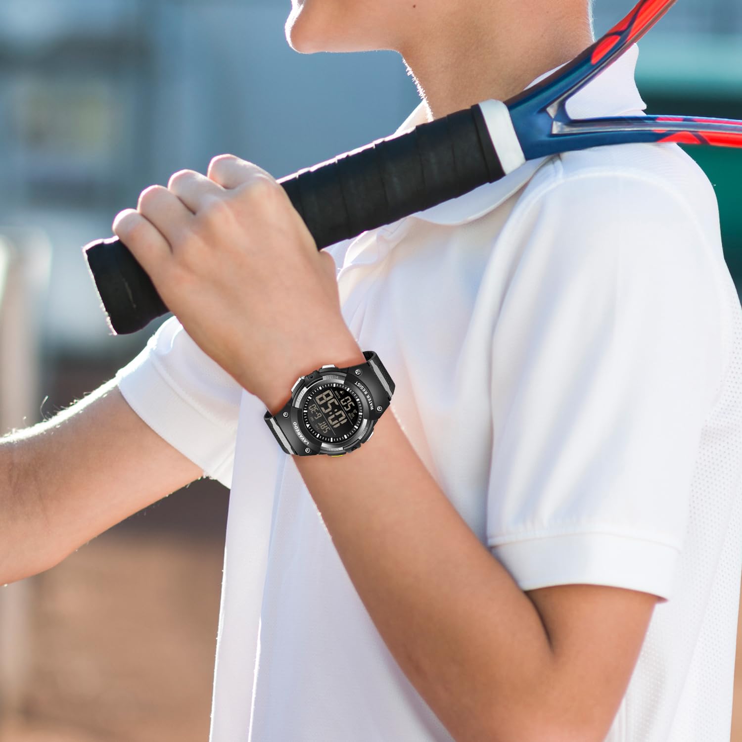 L LAVAREDO Kids Watch Boys,Digital Outdoor Sports Watches,50M Waterproof Chronograph Multifunctional Wristwatch with Alarm/Timer/Stopwatch for 5-16 Year Old Children Teens-Fits Wrist 6.3