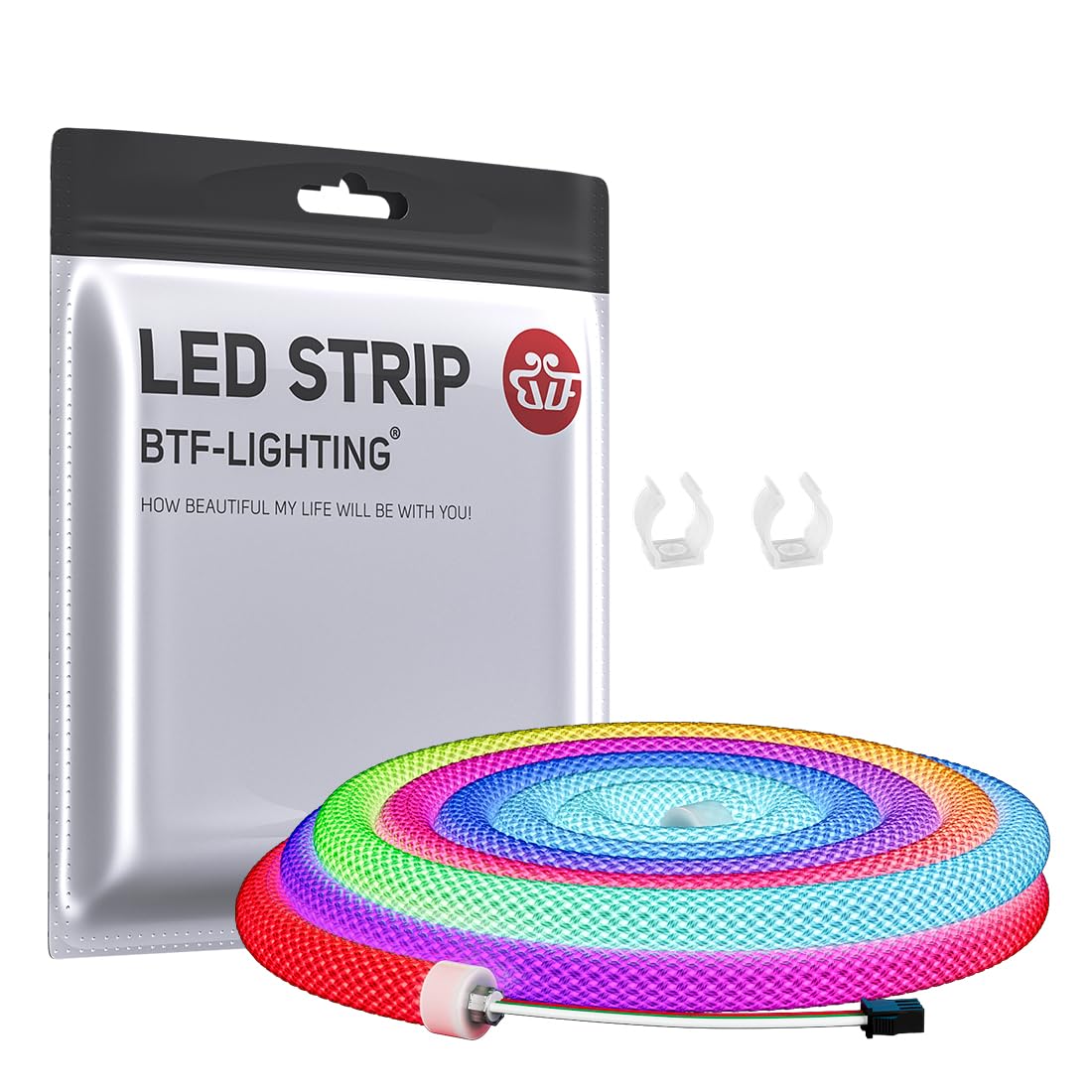 BTF-LIGHTING 3.2FT WS2811 WS2812B IC RGB 360 Degree