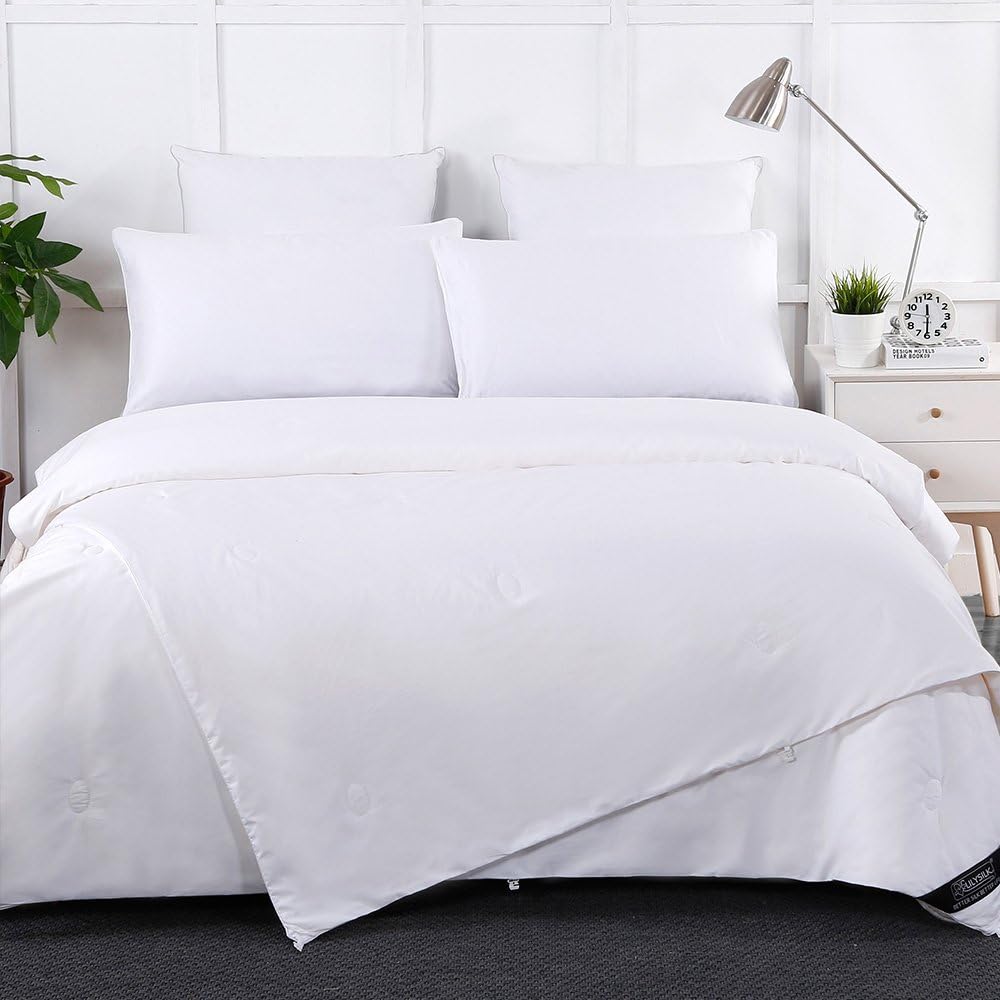 LILYSILK 2Pcs Combination Silk Duvet Filled by 100 Mulberry Silk King 225x220 cm 24 Tog+911