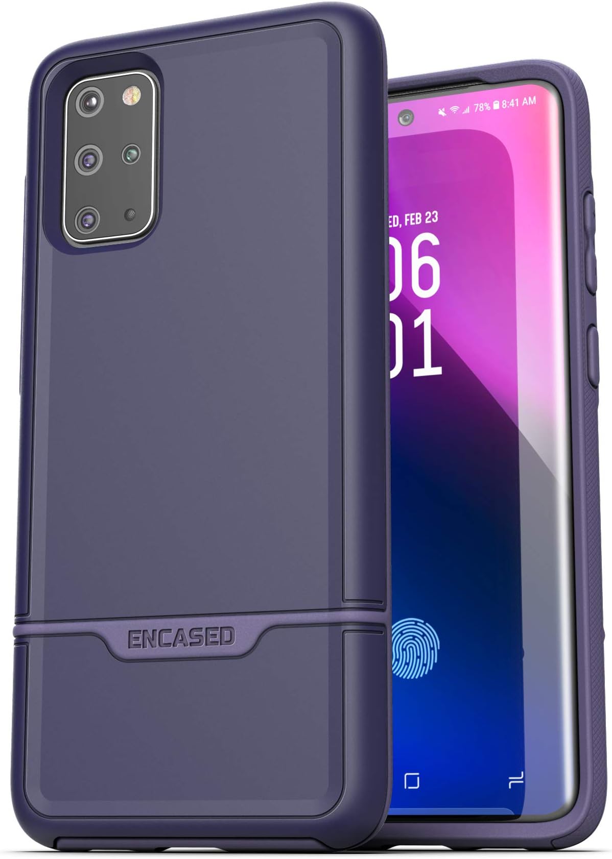 ENCASED Shockproof Galaxy S20 Plus Case Purple (2020 Rebel Armour) Military Grade Heavy Duty Full Body Cover (Samsung S20 Plus)