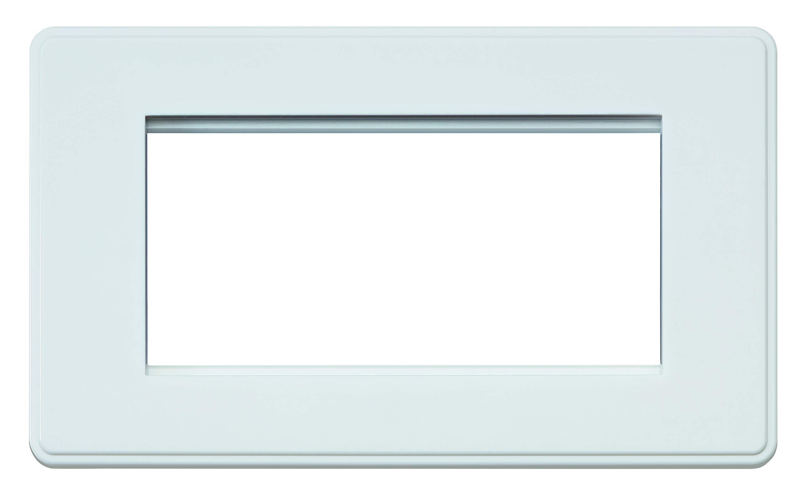 MK Dimensions 2 Module Euro Frame White Synthetic Finish Frontplate