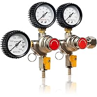 SPARC Premium Dual Output CO2 Regulator CGA320 2YR USA Warranty Beer Kombucha