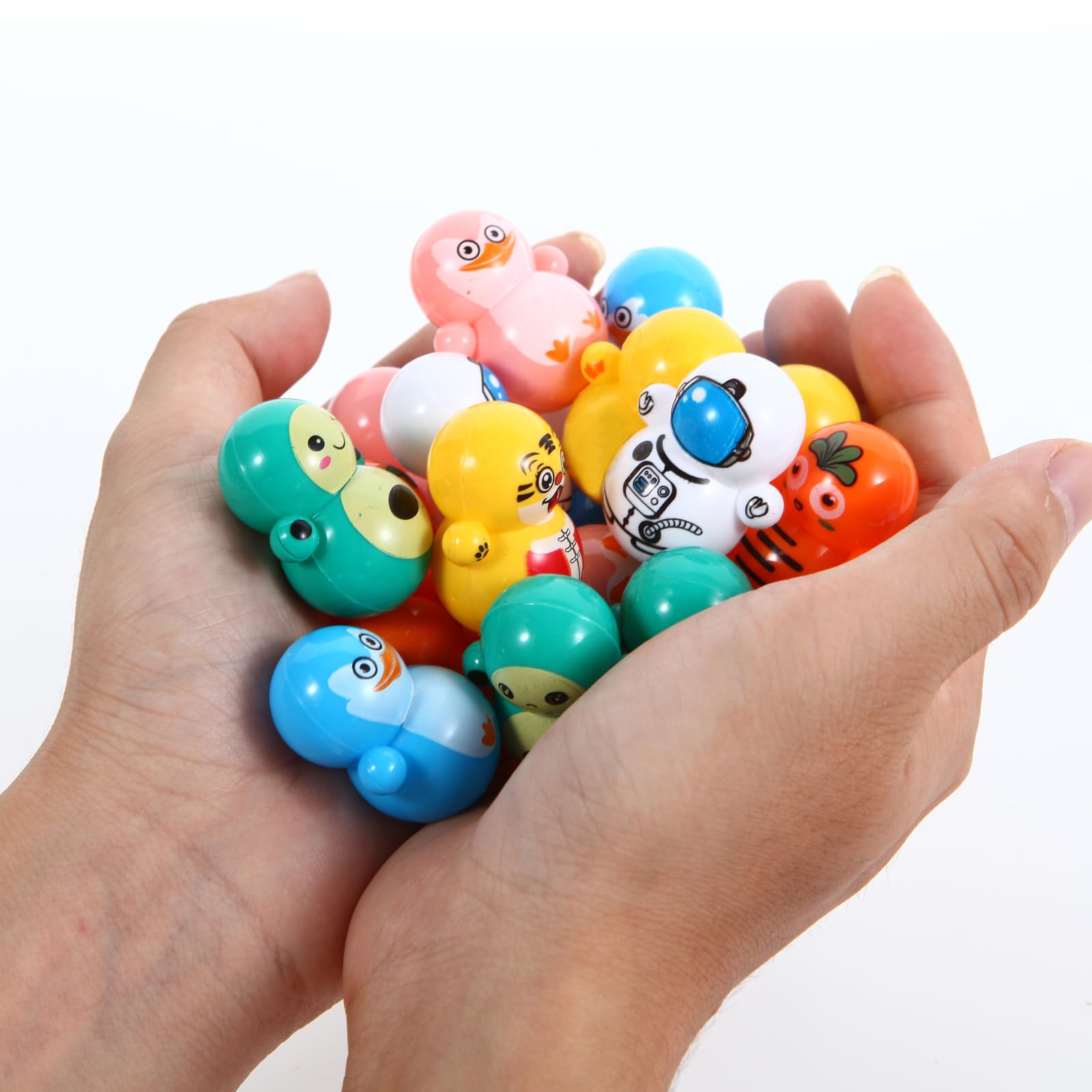 60pcs Mini Animal Tumbler Toy Set for Kids Party Favors, righting Doll Fidget Toys, Cute Tumbler Toy Roly-Poly self-righting Doll Tumbler Bulk Toys for Boys Girls, Classroom Prizes, Pinata Fillers