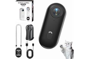 HD Action Camera, Wearable Action Camera Magnetic, Hands-Free Recording 4K Mini Body Camera Mount Anywhere for Work, Travel, 