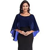 Pukguro Sheer Shawls and Wraps for Evening Dresses Chiffon Capes for Women Soft Wedding Cover Up