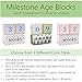 Premium Solid Wood Milestone Age Blocks | Choose From 3 Different Color Styles (Pink) | Baby Age Photo Blocks | Perfect Baby Shower Gift and Keepsake by LovelySprouts