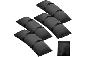 4Pcs Weight 4 X 49 Pound Black Sandbag with 1 Storage Bag for Fillable Empty Outdoor Poolside Accessories Heavy-Duty Garden 