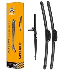 AUTOBOO 22"+20" Windshield Wipers with 12 Inch Rear