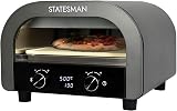 Statesman Electric Pizza Oven 12 Inch 2200W Digital Display 13 Inch Stone Grey view 1