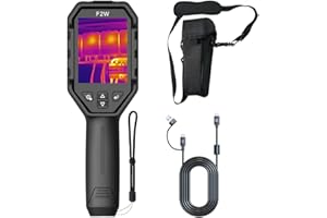 HSFTOOLS F2W Thermal Camera 256x192 IR Resolution,640x480 Super Resolution Thermal Imaging Camera, IntellFault Intelligent Scene,3.2" Screen,25Hz,-4°F to 1022°F,App Image Transfer & PC Analysis,Case