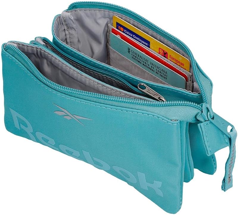 Linden Beauty Case Tre Scomparti Blu 17,5x9,5x2 cm Poliestere