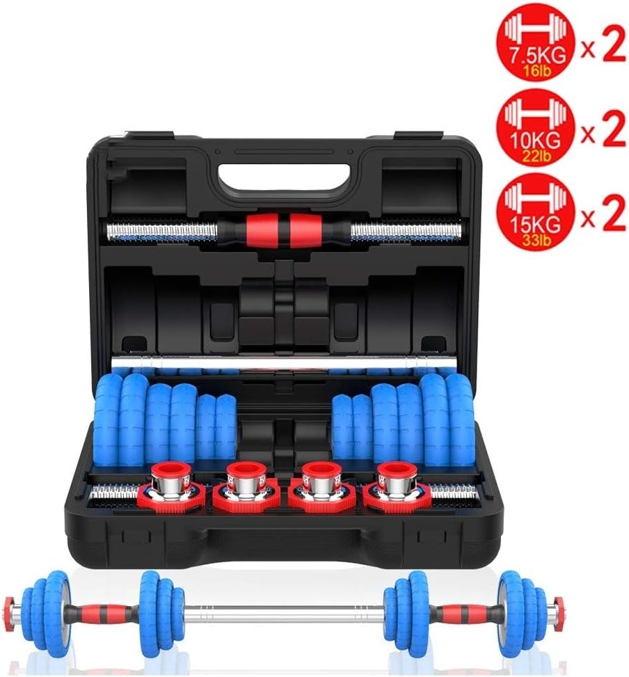 LSE Dumbbells A Pair of Dumbbells Set Adjustable Dumb Bells Weight Iron with Connector Composition Barbell with Box Strength Training Equipment