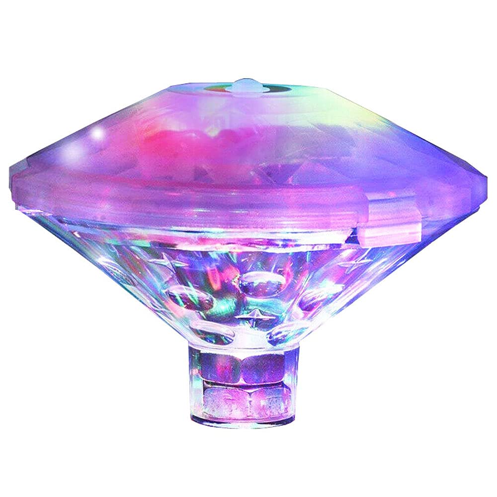 Caxmtu Floating Pool Led Tub Lights Lamp for Bath Disco Pond Swimming Pool Child Bath Toys, 7 Modes Assorted Color Battery Operated