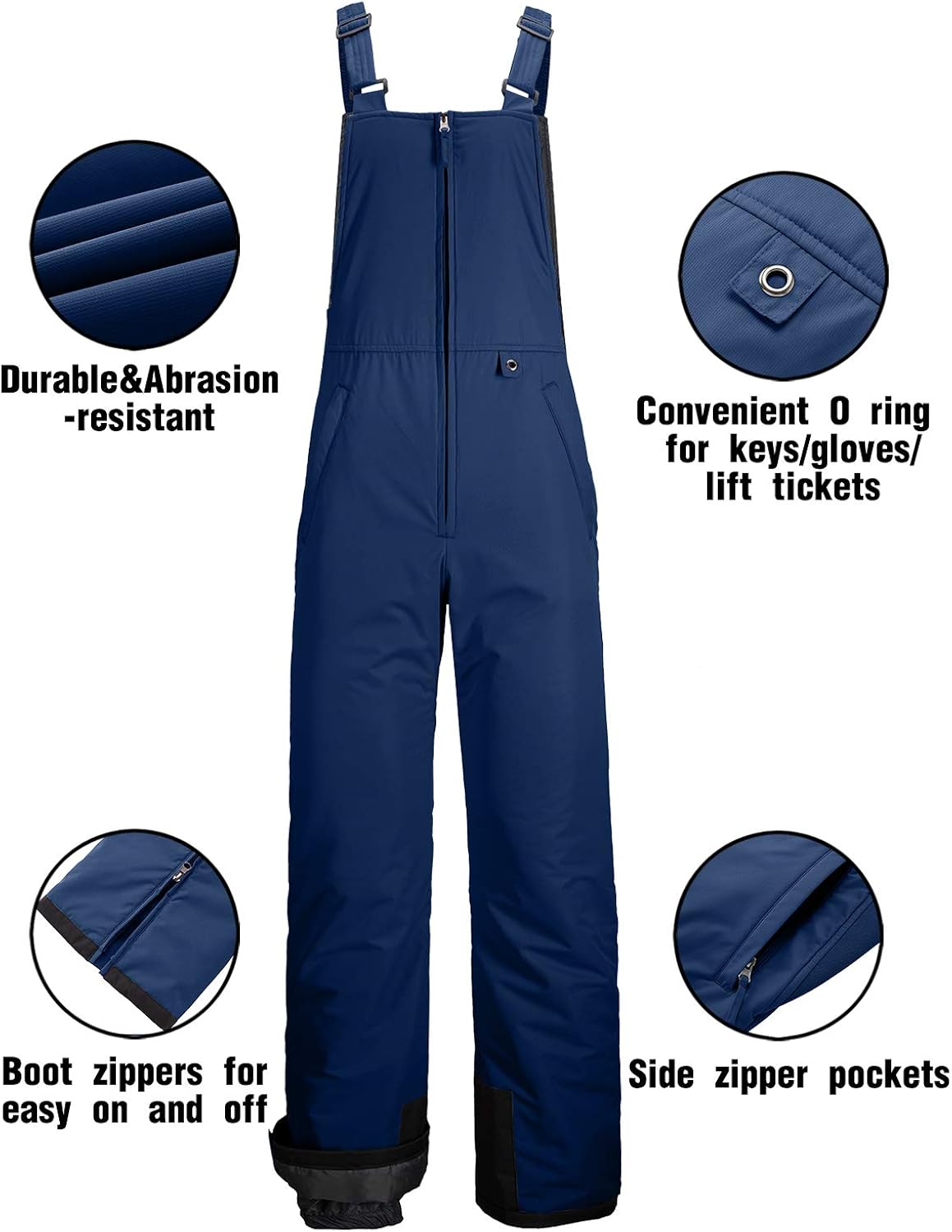 GEMYSE Men's Insulated Waterproof Ski Bib Overalls Winter Snowboarding Pants: Clothing