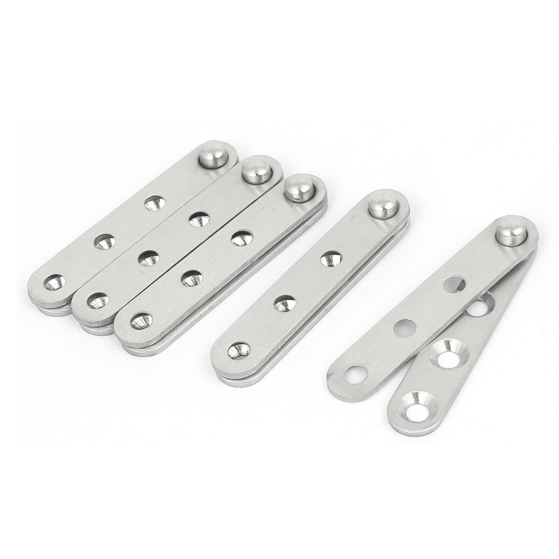 Sourcingmap 60mm x 11mm x 9mm Stainless Steel 360 Degree Rotating Door Pivot Hinge 5pcs