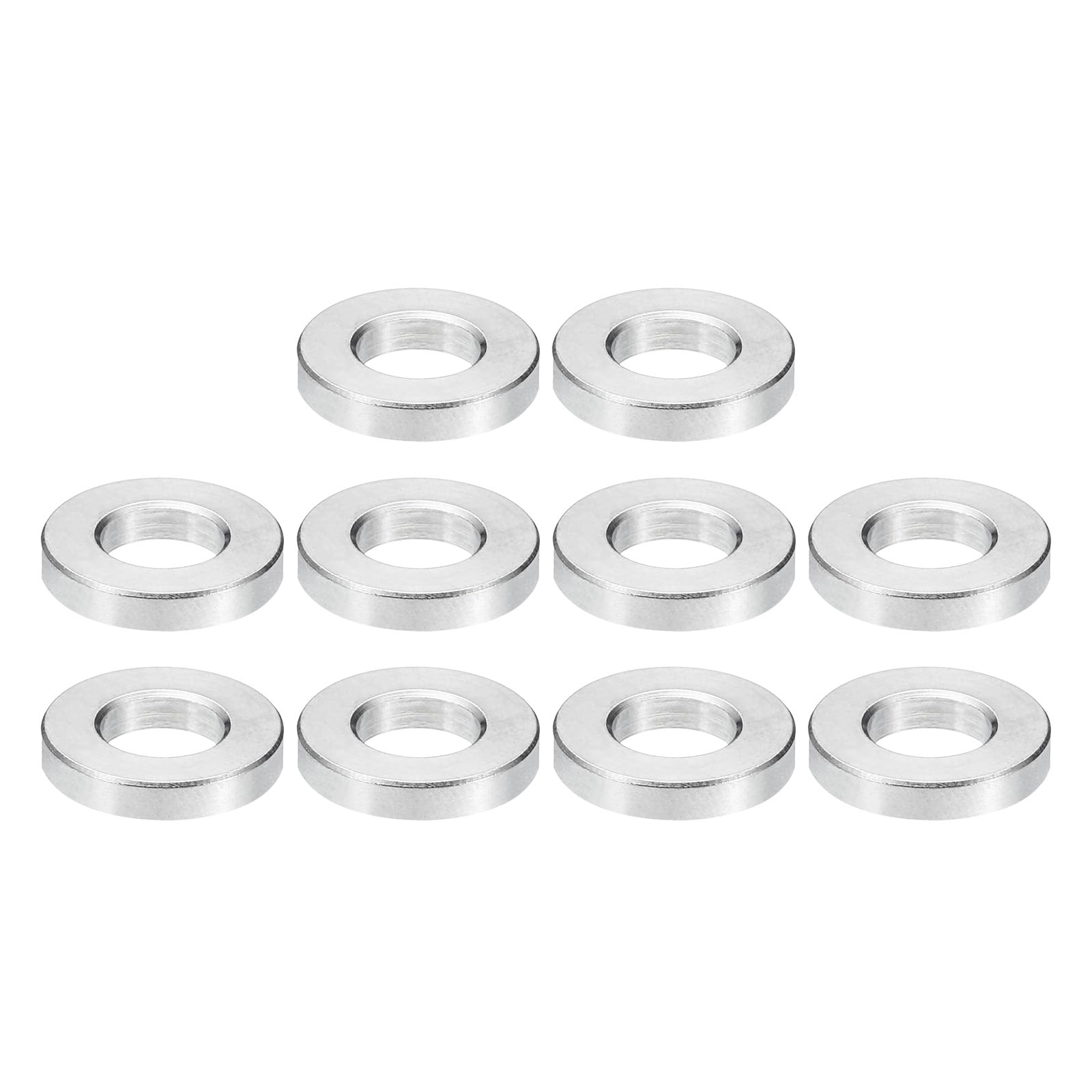 PATIKIL M8 Stainless Steel Spacers, 10Pcs Metal Spacer Stainless Steel 8.2mm ID x 16mm OD x 3mm L Stainless Steel Spacer Screw Standoff for 5/16" or M8 Screw