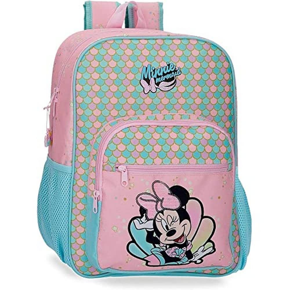 Disney Minnie Mermaid Backpack Pink 30x38x12 cm Polyester 13.68 Litre