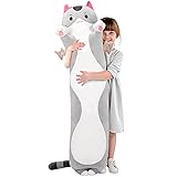 Mewaii Long Cat Plush 5 Sizes, 120% Extra Filling