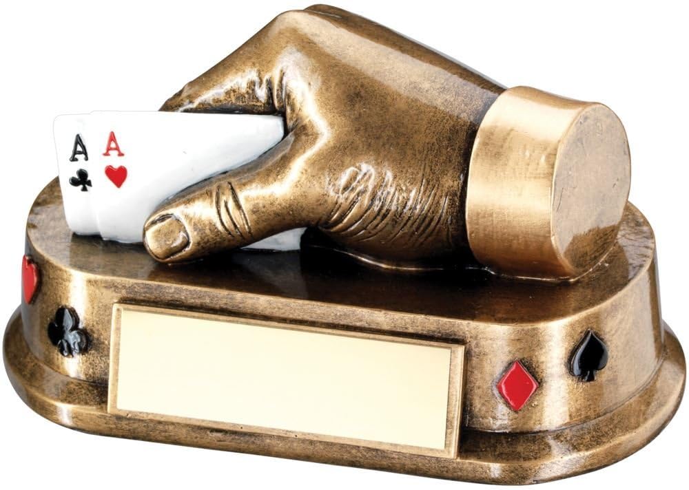 Discounted Trophies Personalised Engraved Hobbs Cards Hand Trophy Free Engraving