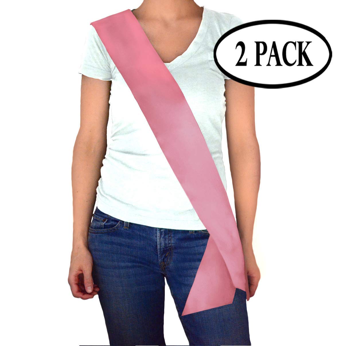 Blank Satin Sash (Blush) Light Pink, DIY Plain Sash, Make
