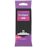 Sculpey Premo Black Polymer Clay - 8 oz Large Pack - Oven Bake Clay | Professional modeling clay for jewelry making and sculpting. Strong, durable finish for caning and mokume gane