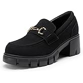 DREAM PAIRS Women's Platform Chunky Loafers