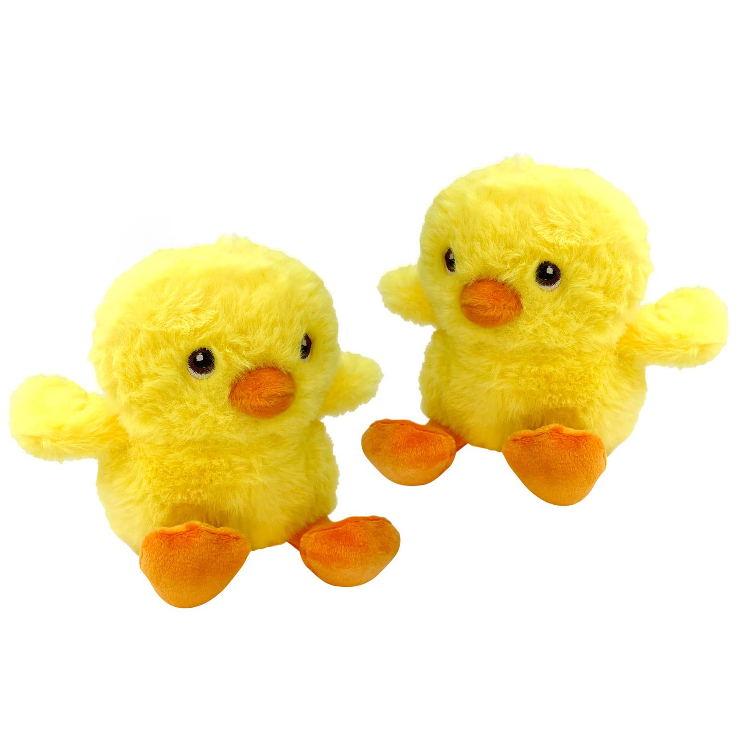 VFM - Easter Chick Soft Toy 15cm - Super Soft Cuddly Farmyard Animal Chicken Toy With Fluffy Yellow Fabric & Embroidered Eyes - Cute Easter Gift for Kids 100% Recycled Material (2 Pack)