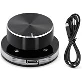 Vikye USB Volume Control Knob, Type C Computer Speaker External Volume Control with RGB Light, Adjustment Controller Compatible for PC/Android